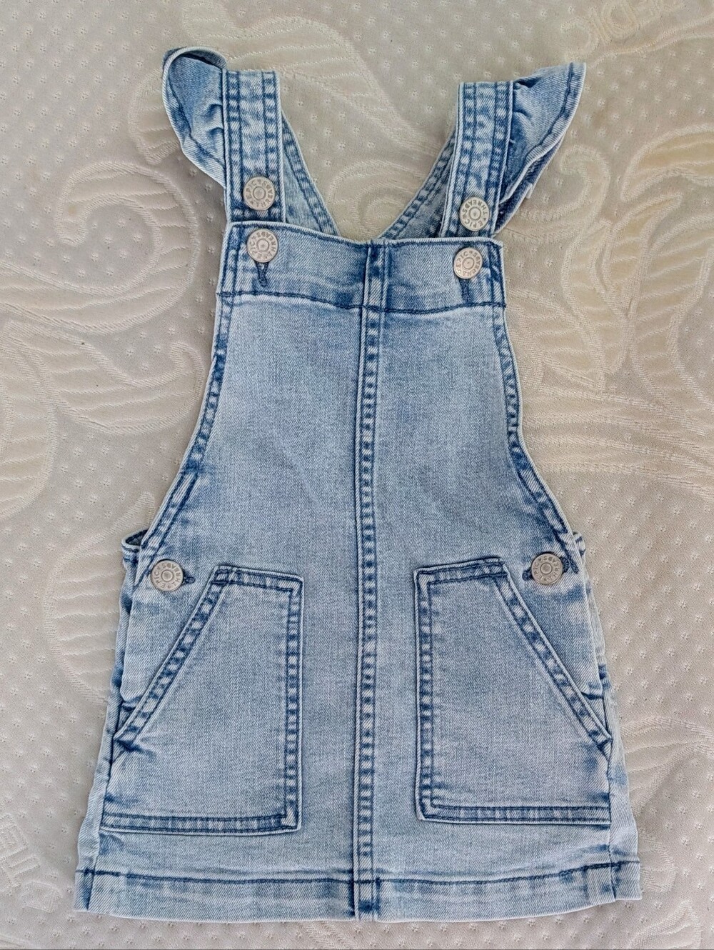 Epic Threads Light Blue Denim Overall Dress for Kids